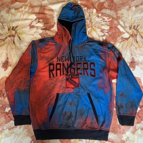 Unique Tie Dye New York Rangers Hoodie Approx Size M (See Pics For Measurements) - Picture 1 of 10